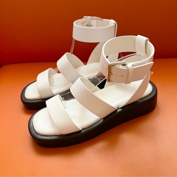 New! BOSS “Scarlet” Chunky Gladiator Leather Platform Sandals - Picture 9 of 13